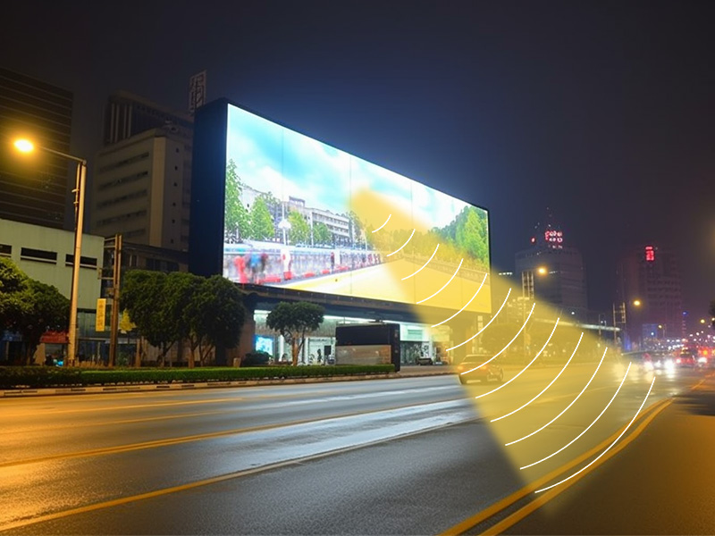 戶外廣告結(jié)合定向發(fā)聲設備